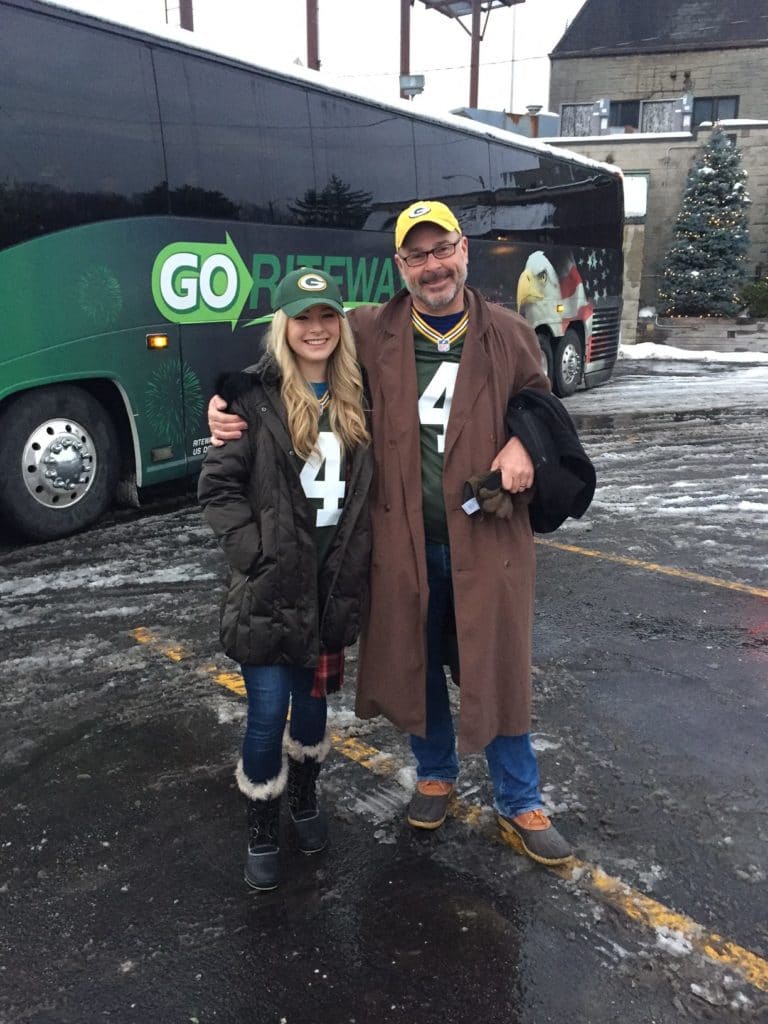 Heading to the Packers game!