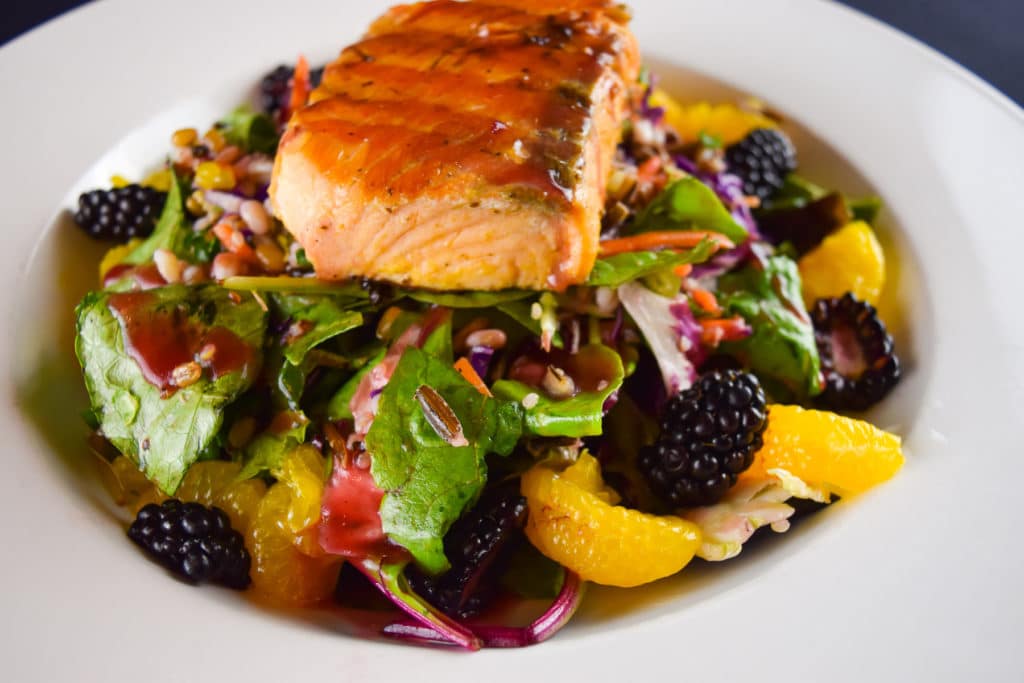 Grilled Salmon Salad Saz's Hospitality Group