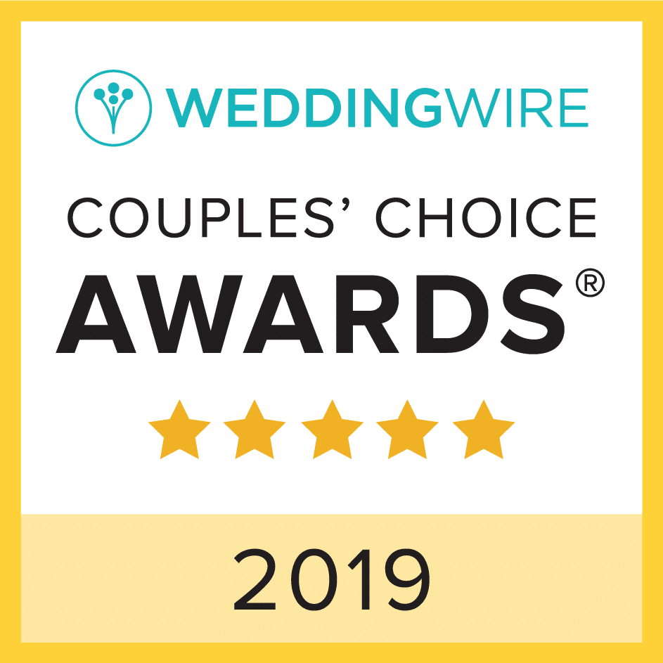 Saz's Awarded Wedding Wire 2019 Couples' Choice Award