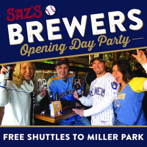 Enjoy the Brewer's opening day at Saz's State House.