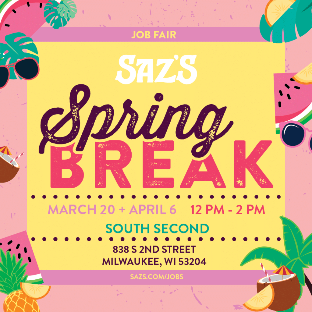 2021 Saz's Spring Break Job Fair