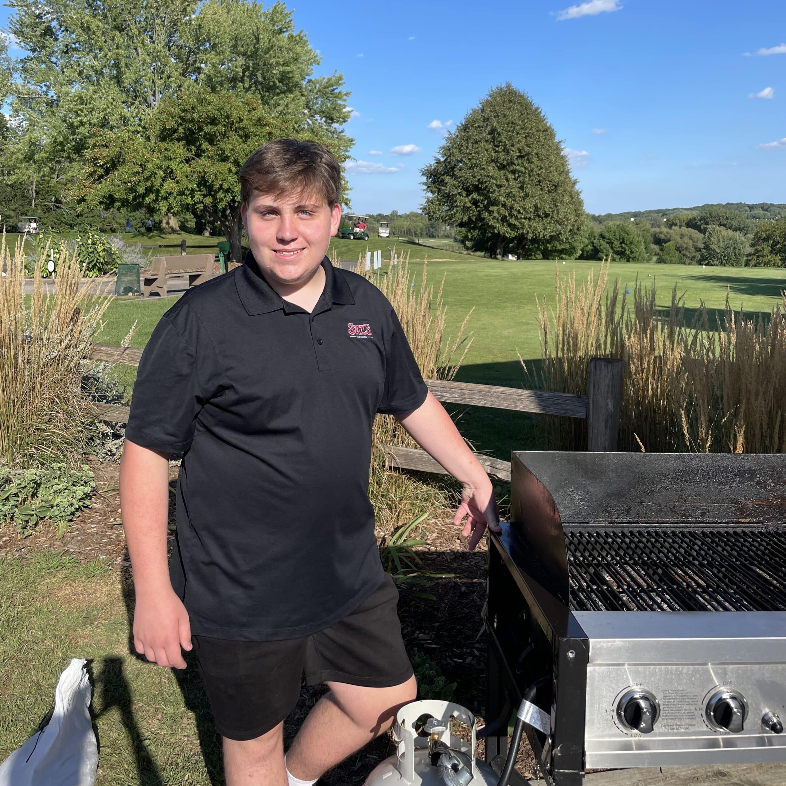 Catering Server with grill outdoors