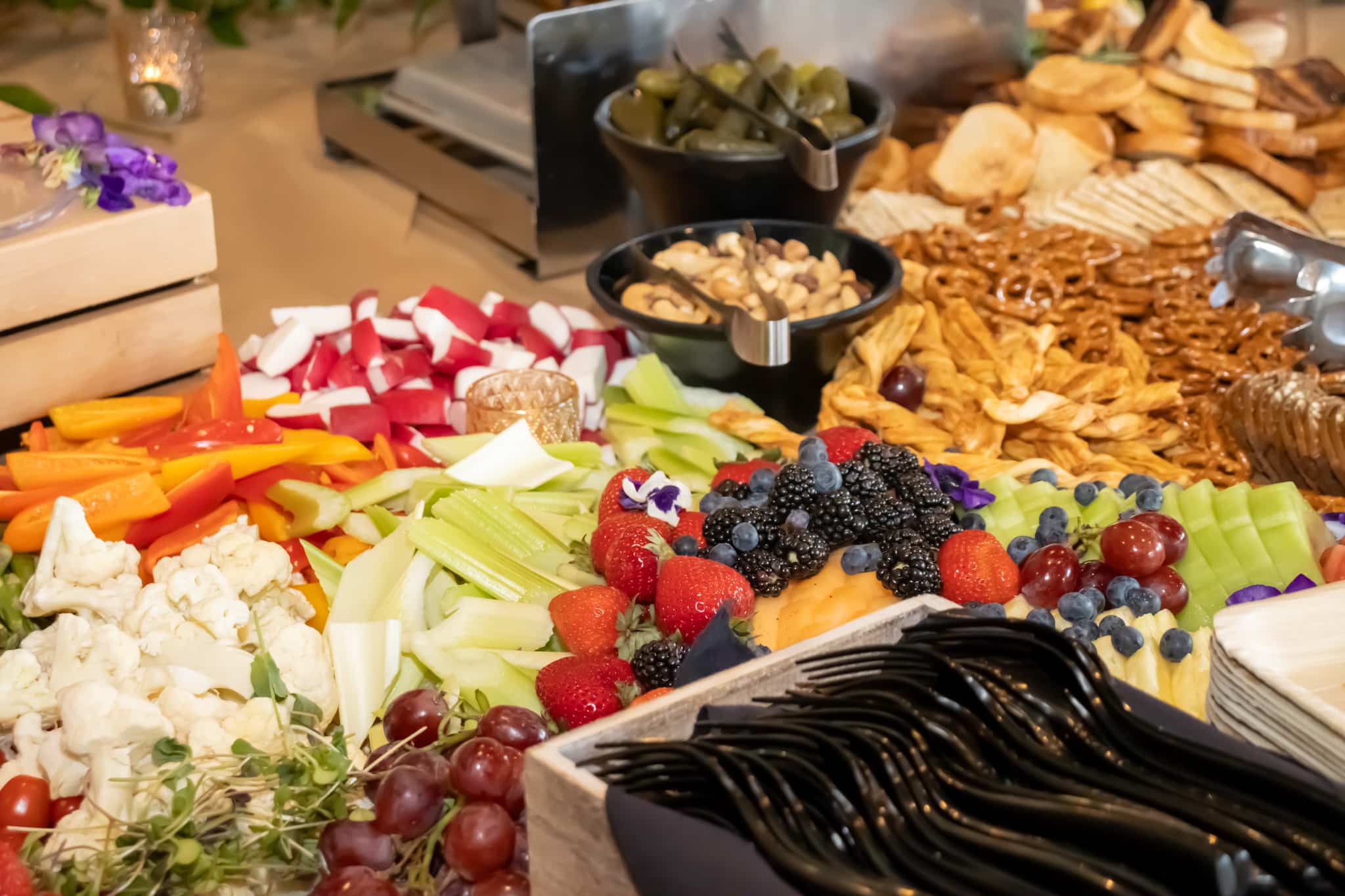 Charcuterie spread at South Second Grand Opening Party