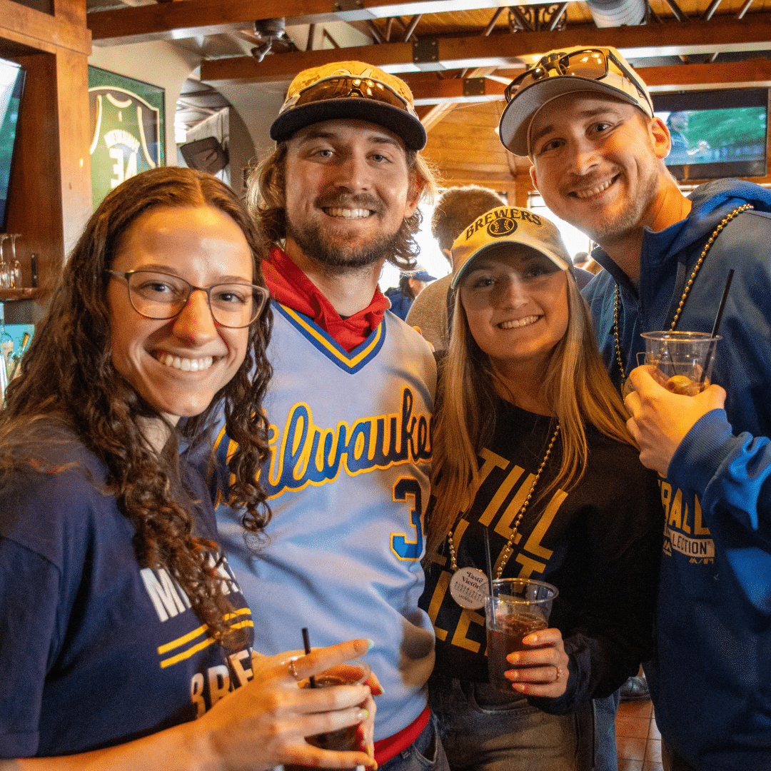 Group of Brewers Fans at the New Bar